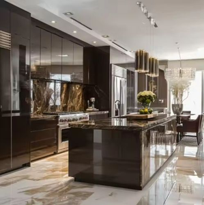 RTA Modern Designs High End Asequible Custom <span class=keywords><strong>Furniture</strong></span> Usado Pequeño Full White Armarios de cocina de melamina en forma de L de China - Product Image 4