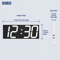 Jam Dinding Digital LED 6 inci NTP WiFi Sinkronisasi Waktu 4 Digit Dengan Alarm Relay Penghitung Mundur untuk Pabrik Sekolah Rumah Sakit