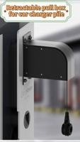 Système de protection universel EVoCharge, enrouleur de câble mural, câble en acier ABS de 380 cm, diamètre 2,5 mm, noir, pour véhicule électrique