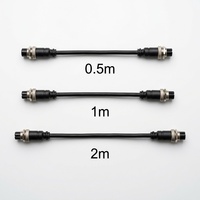 Câble d'aviation GX12 2 broches mâle-femelle 12 mm, ensemble de connecteurs moulés étanches IP65 pour alimentation de caméra, capteur de lumière LED