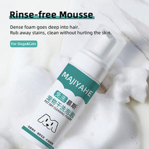 Guanto da massaggio per cani e gatti Shampoo secco profumato Mousse Kit per toelettatura senza risciacquo animali domestici cani - Product Image 3