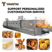 Ligne de production de baguettes françaises automatique contrôlée par PLC YT, capacité de 100 pièces/min, dimensions personnalisables pour équipement de boulangerie industrielle