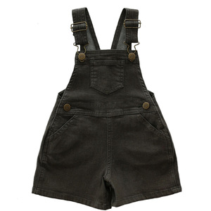 Benutzer definierte einfache Farben Schulkinder Stram pler Ärmellose Hosenträger Cord Mädchen Overalls - Product Image 2