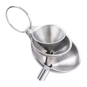 Embudo de aceite de acero inoxidable de gran diámetro para uso en cocina, colador de vino y decantador - Product Image 4