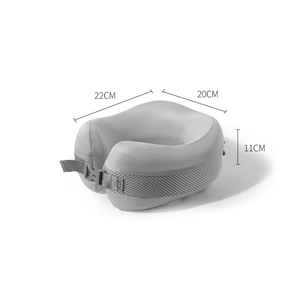 Cuscino da Viaggio Portatile per Aereo in Memory Foam Ortopedico per Sollievo Cervicale Morbido Cotone - Product Image 4