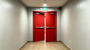 <span class=keywords><strong>Porta</strong></span> Tagliafuoco in Acciaio <span class=keywords><strong>a</strong></span> Doppia Anta Certificata UL 180 Minuti con Barra Antipanico per Uscita di Emergenza, Protezione da Fumo e Incendio - Product Image 5