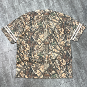 T-shirt vintage camouflage Real Tree 260 g/m² à col rond pour homme, chemises en coton personnalisées de créateur, t-shirts imprimés à épaules tombantes et coupe oversize - Product Image 3