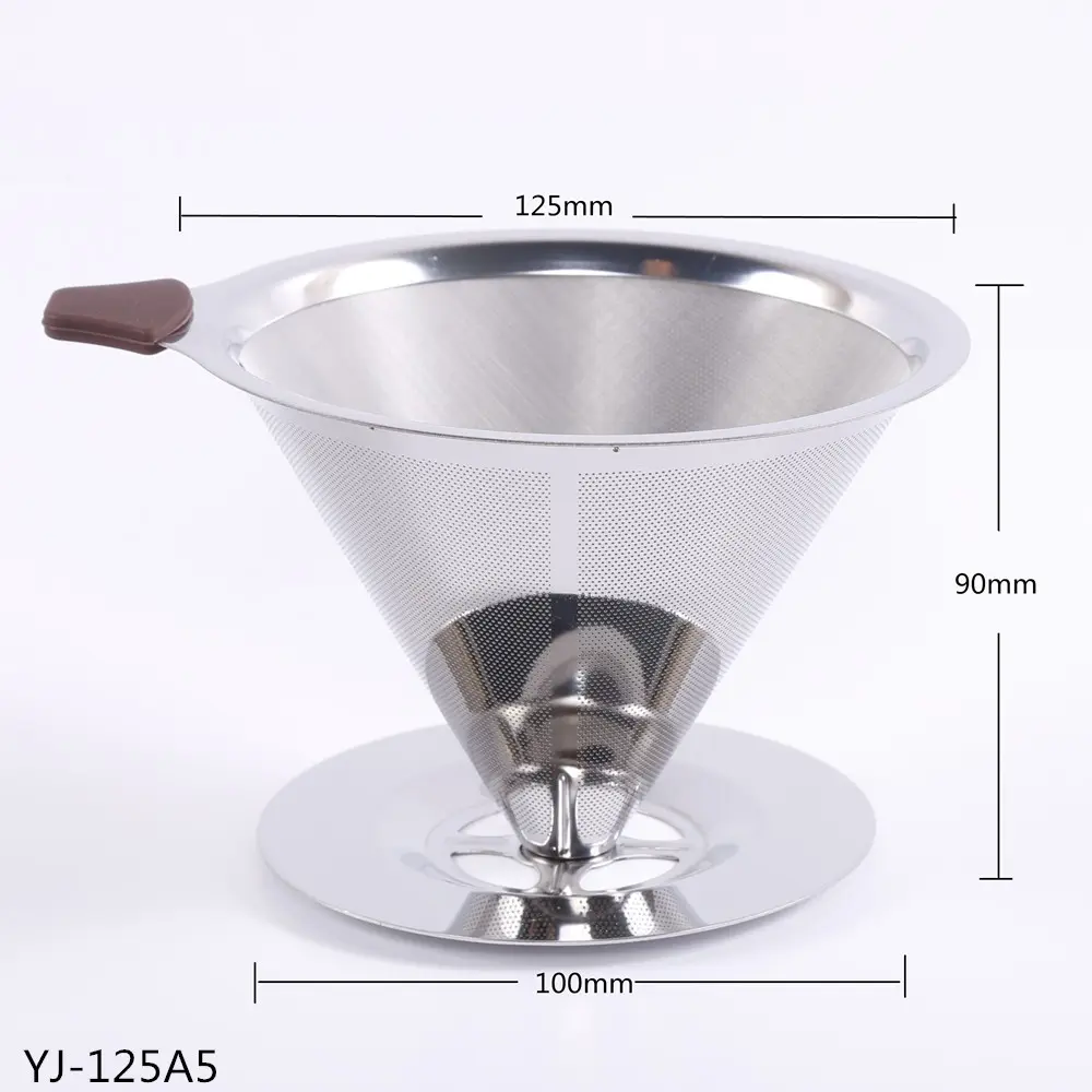 Đôi lưới dòng thép không gỉ Pour-Over cà phê nhỏ giọt chậm Brew lọc cà phê