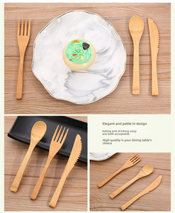 <span class=keywords><strong>Kit</strong></span> de couverts <span class=keywords><strong>en</strong></span> bambou Eco Travel, 16 cm, 3 pièces, couteau, fourchette, cuillère réutilisables, ensemble portable pour le camping, le pique-nique, les ustensiles de <span class=keywords><strong>cuisine</strong></span> - Product Image 6
