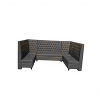 Chaise de banquet circulaire en cuir moderne et personnalisée, capitonnée, en forme de U, pour restaurant commercial, hôtel, club de nuit, chicha