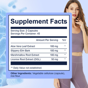 Premium natuurlijke darmgezondheidscapsules met puur aloë <span class=keywords><strong>vera</strong></span>-extract en biologische gladde elmenbast voor spijsverteringsondersteuning - Product Image 4