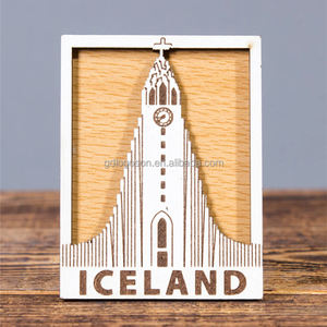 Aimant de réfrigérateur vintage en bois 3D superposé, Tromsø Norvège, Aurores boréales, Renne, Bergen, Souvenir, Aimant personnalisé en MDF, Cadeau de voyage - Product Image 5