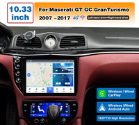 Écran Android Auto Carplay Wifi Krando 10.33 pouces pour Maserati GT GC GranTurismo 2007 -2017 Système Android Autoradio Navigation BT