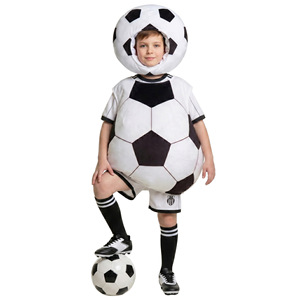 Disfraz de balón de fútbol para niños con sombrero para fiestas infantiles, Halloween - Product Image 1