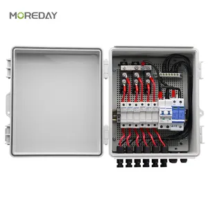 MOREDAY New Design Ip65 Waterproof 6 String 1000v 1500v Dc Solar Panel Pv junction Combiner Box For Sale