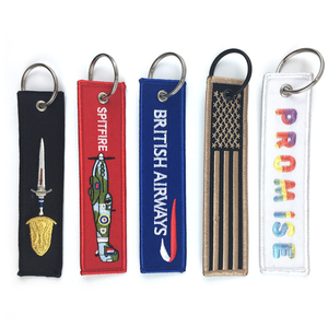 Embroidery Car <strong>Key</strong> Chain <strong>Key</strong> Id <strong>Label</strong> Tags Custom Logo Short Lanyards <strong>Key</strong> Tag Jet Tag for Airplane/Motorcycle Keychain - Product Image 2