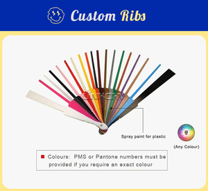 Quạt tay nhựa đỏ làm quà lưu niệm thiệp cưới, quạt tay giấy cô dâu phong cách Lolita Tây Ban Nha, đồ thủ công trang nhã làm quà lưu niệm cưới - Product Image 4