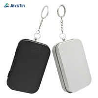 Boîte cadeau en fer blanc personnalisée pour CD, DVD, clé USB, écouteurs, avec affichage, à charnière plate, métallique, avec porte-clés