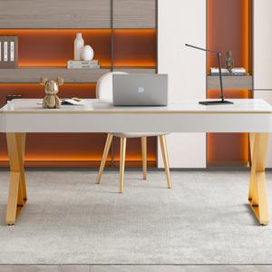 ชุดโต๊ะและเก้าอี้หินชนวนสุดหรู โต๊ะเขียนหนังสือสไตล์โมเดิร์นเรียบง่าย - Product Image 4