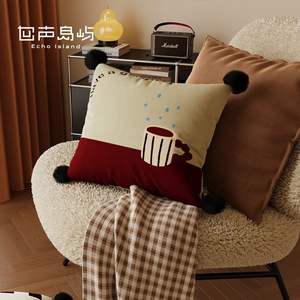 Echo & Land - Funda de almohada cuadrada con rayas, estilo americano retro, extraíble, para decoración del hogar, sala de estar, sofá, mesita de noche - Product Image 5