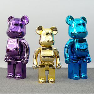 Escultura de Oso de Resina, Figura Decorativa Artística para Piso, Diseño Contemporáneo, Paquete Individual - Product Image 1