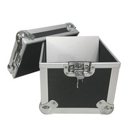 Robuste Aufbewahrungsbox aus Aluminium, Hochbelastbar, für 7-Zoll-Schallplatten mit 45 U/min, Aufbewahrungsbox für 100 Vinyl-Schallplatten, Aluminiumkoffer
