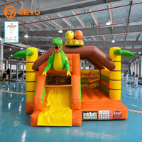 Château gonflable commercial Ceyu à thème dinosaure, de haute qualité, avec toboggan, idéal pour la location événementielle