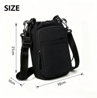 Sac bandoulière léger et minimaliste pour femme, en tissu doux, multi-poches, décontracté, pour le quotidien et les voyages, sac à bouteille d'eau pour femme
