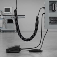 سلك ملفوف SVTO 18AWG ثلاثي النواة بطول 94 سم/3.08 قدم، أسود، من البولي فينيل كلوريد، نصف شريطي 5 مم للتحكم الصناعي وتوصيل الطاقة