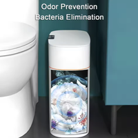 Poubelle de capteur de voiture intelligente automatique sans contact Portable pour salle de bain Abs déchets en plastique ordures blanc poubelle électrique