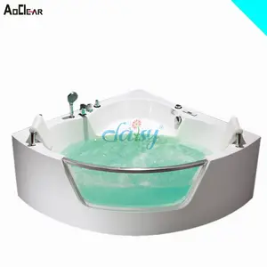 Bồn Tắm Người Lớn Ngâm Đứng Tam Giác Acrylic 2 Người, Bồn Tắm Mát-xa Góc 1300X1300, Bồn Tắm Mát-xa Kèm Vòi Hoa Sen