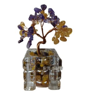 <b>Crystal</b> <b>Tree</b> Magic Cube Glass Base 5cmx11cm Home Decoration Ornament - Product Image 4