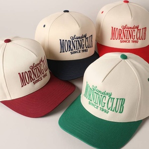 Casquette de baseball structurée à 6 panneaux haute visibilité avec logo brodé 3D personnalisé, coupe-vent, respirante, en denim, réglable, pour sports d'équipe en extérieur - Product Image 4