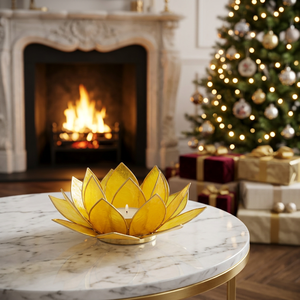 Portavelas Multifuncional Hecho a Mano con Conchas de Capiz en Forma de Flor, Brilla en la Oscuridad, Recuerdos Únicos para Bodas y Fiestas - Product Image 2