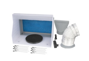 Cabine de peinture aérographe <span class=keywords><strong>Fengda</strong></span> plus compacte et portable avec conduit d'aspiration BD-513, pinces crocodiles et éclairage LED - Product Image 2
