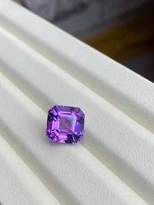 Gema de Amatista Natural con Corte Asscher Facetado para Joyería, Tamaño Calibrado de 10 a 20 MM, Forma Cuadrada Octogonal - Product Image 5