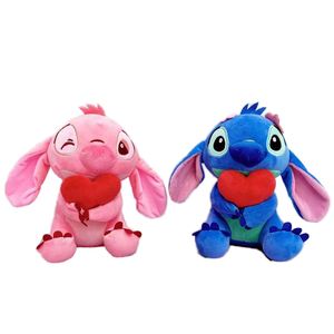 Aşk kalp dikişler mavi dolması hayvanlar çift bebek doğum günü sevgililer hediyeler ünlü karikatür karakter peluş oyuncaklar - Product Image 1