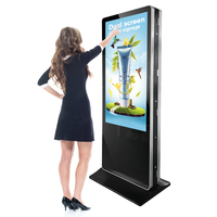 Pantalla LCD Digital Táctil de Doble Cara de 49 Pulgadas con Soporte de Pie para Exhibición en Vestíbulos, Información Comercial y Carteleras