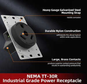 Prise de sortie de remorque 30 A 125V 3P <span class=keywords><strong>pour</strong></span> <span class=keywords><strong>camping</strong></span>-cars, <span class=keywords><strong>camping</strong></span>-cars, remorques de voyage, <span class=keywords><strong>camping</strong></span>-<span class=keywords><strong>car</strong></span>, adaptateurs - Product Image 3