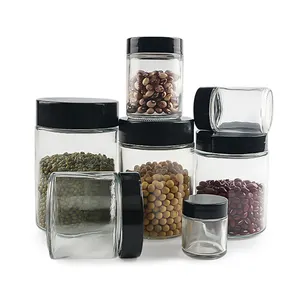 30Ml 60Ml 80Ml 100Ml 110Ml 180Ml 240Ml 300Ml 360Ml 500Ml 650Ml Rechte Side Glass Tablet Jar Body Butter Potten