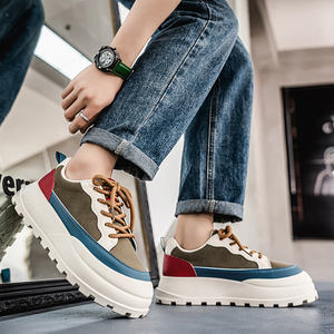 2025 nouveau respirant décontracté confortable fond épais plat hommes marche Style chaussures en plein air léger baskets pour hommes - Product Image 3