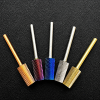 Vente chaude : Embouts de ponçage pour ongles en carbure de tungstène, forme de perceuse et forme de barillet, revêtement titane, pour lime à ongles électrique