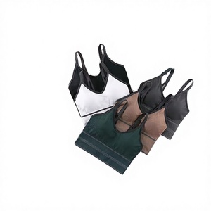 Sujetadores deportivos de yoga para mujer, sexy, sin costuras, transpirables, de punto, sin aros, con tirantes ajustables, antibacterianos - Product Image 2