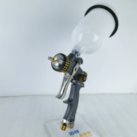 Pistolet de peinture HVLP à alimentation par gravité, basse pression, haute atomisation, en aluminium, capacité du gobelet 600cc, personnalisable OEM pour l'art et l'artisanat (1