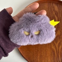Pendentif Nuage Émotionnel Doux et Breloque de Sac Nuage Mignon - Porte-clés en Peluche Créatif Mini Format, Ornement pour Sac à Dos en Forme de Nuage Sombre