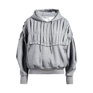 Sweat-shirt à capuche personnalisé pour femme, imprimé, délavé à l'acide, avec poignets côtelés à trous pour les pouces, manches longues, en coton écologique et respirant - Product Image 1