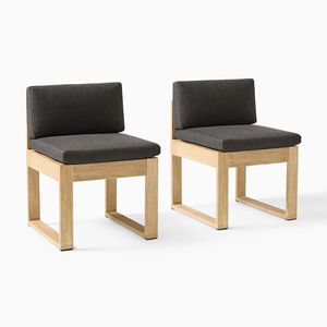 Ensemble de salle à manger d'extérieur en bois massif moderne pour patio, hôtel et jardin - Product Image 3