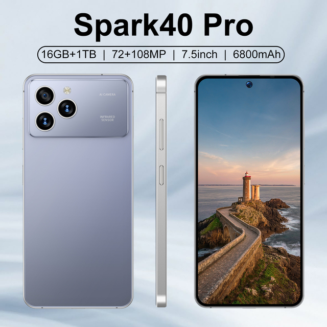 Unlocked Phone Spark40 Pro Tecno 2025 New hot-selling Face Finger Unlocked 4G 5G Gaming Cellphone with google Play
