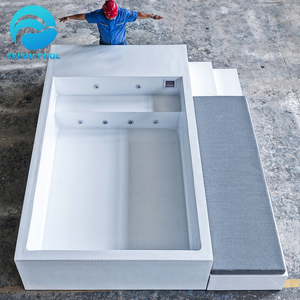 Piscina de Fibra de Vidrio Moderna y Económica para Jardín, Familiar, Tipo Resort, con Sofá Contenedor, Spa, Piscina Elevada para Exteriores - Product Image 3