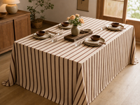 Nappe rayée personnalisée en tissu tissé pour la table à manger, la salle à manger, le restaurant, les banquets de mariage
